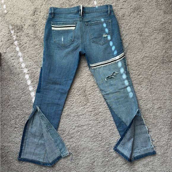 💙🦋LOFT Straight Cut Jeans with Patchwork - Picture 8 of 8